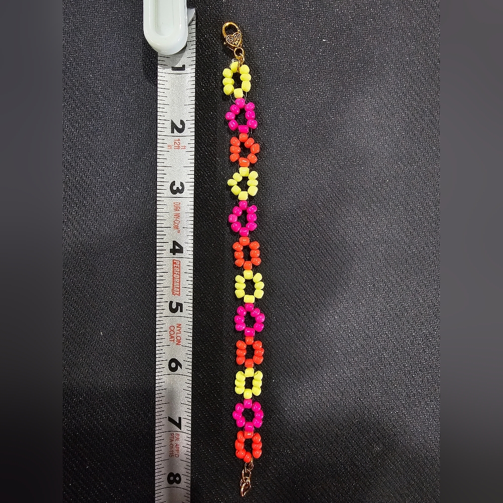 Handmade Colorful Beaded Bracelet - Picture 3 of 3